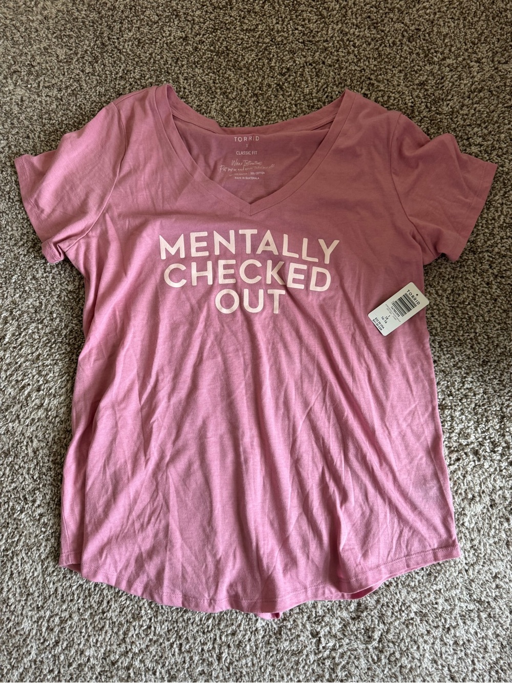 Torrid Pink V-neck Graphic Tee